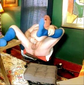 Beardaddychub Jerks for Friend to Make Him Cum!