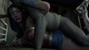 Fat Ugly Bastard Fucks Wonder Whore in Ass