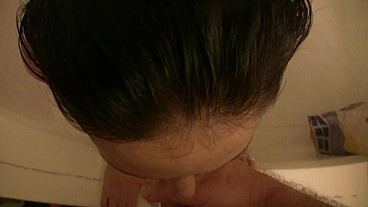 Purefilmstv - Caught shaving pussy does a blow job and swallows cum