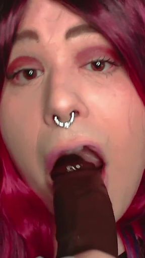 Sissy Mykella Sucks, Strokes and Eats Own Cum