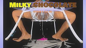 Chocolate Bae In Milky Chocolate - Ebony Drenched In White Toilet Pov