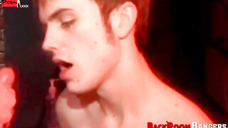 Hung dudes including Adam Loren have fuck fest which ended in a series of cumshots
