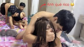 Sharing a Bed for the First Time with My Girlfriend's Stepsister 18 Petite Guatemale Girl - Big Butt, Blowjob, Dirty Talk, Doggy