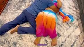 Saree Sex - Cuckold Shares Indian Hotwife - Friend Pounds Her Missionary After 69 Position