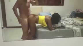 Amateur stepdad smashes young Latina stepdaughter stiff