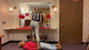 Goddess Caroline Gets Ready with Cowboy Boots