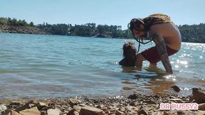 mamei o pau do tatuado dentro de agua na frente de todos os turistas que passeavam de barco ao final da tarde