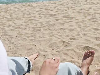 STEPSISTER HAS SEX ON THE PUBLIC BEACH!