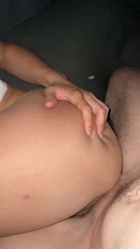 POV Cockhorny roommate gets her pussy filled with cum - Double Penetration