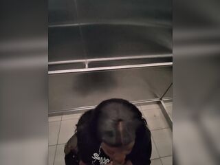 Shy Cutie Gets Convinced in Elevator to Gulp a Stranger's Cum