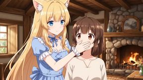 Anime Handgag Scenes with Catgirls - hand over mouth, covering mouth