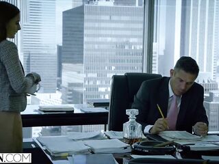 VIXEN intern dominated by her stepfather's business partner