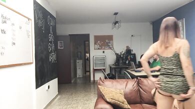 horny friends have sex in my office.