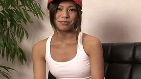 Sporty not pretty Asian Kaoru Hayami has an interview to become a hooker