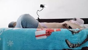 Amateur wife cleans the house naked, hairy pussy, big tits, big ass.