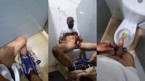 masturbating in a public bathroom