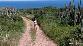 ”Beach Assfucking For Skinny Teen Nessa Devil In Mmf Threesome”