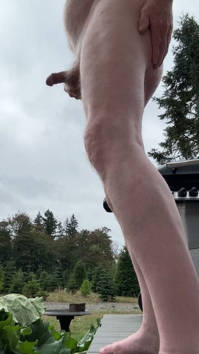 Morning piss outside