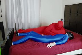 Gay Spandex Frotting And Rubbing In Zentai Catsuits