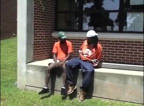 Two hot black sluts pounding in asses