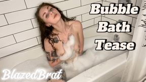 Bubble Bath Twerk Tease Pierced Nipples Curly Brunette Tattooed Pale Skin | BlazedBrat