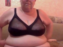 Big-Titted Russian BBW Granny on Webcam