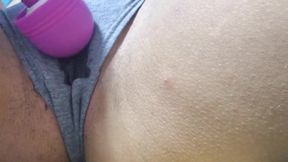 Bunnyortega's pantyhose-clad pussy gets off in public with a dirty orgasm