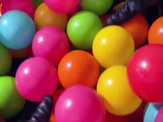Female-dominator Mara ASMR Leather Panties, Jacket, Gloves + Boots in a Ball Pit [SADOMASOCHISM / Kink]