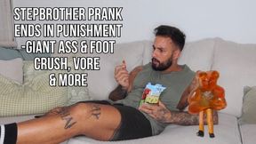 Stepbrother prank ends in punishment | Unaware to aware giant crush, vore and more - Lalo Cortez