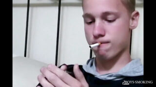 Masturbation, cumshot, smoking &#8211; fetish movie of amateur gay whores getting anally fucked