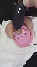 Cuming in chastity with a vibrator