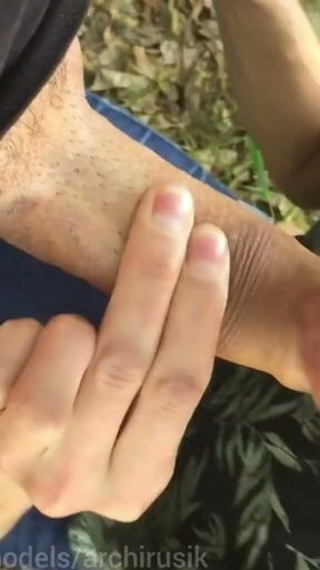 Young sword members in public fight with powerful members from their pants!   Clip 2