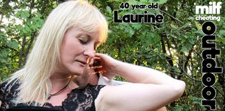 Cheating, big breasted Laurine is 40 year old MILF that loves to fuck the neighbor in the forest