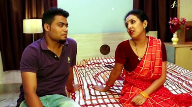 Brother-in-law eases his sister-in-law's solitude in a private bedroom encounter