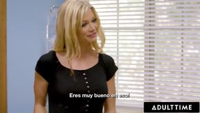ADULT TIME - Kenzie Reeves Super Soaks Her MILF Doctor With Pussy Squirt! - SPANISH SUBTITLES