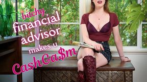 Hot Manipulative Financial Advisor Teaches you to CashGasm like a Simp JOI FinDom Drain