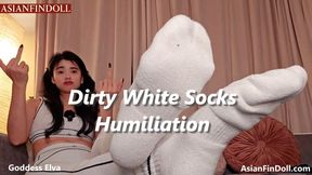 Dirty White Socks Humiliation - Sniff My Filthy Sweaty Socks Loser