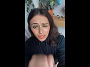 POV:Trans dirty talks and begs for cum in mouth!(More on OF)