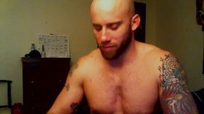 Fit Guy Wank Himself Infront of Camera