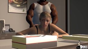 freaky waitress takes bbc to keep her job