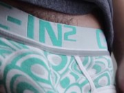 Asian guy trimming his pubic hair