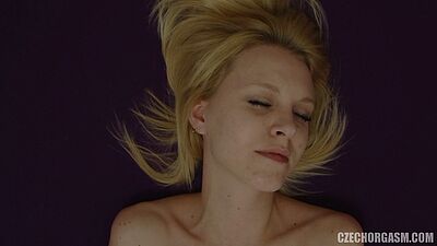 Blonde Czech Girl Plays with Pussy