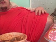 Belly Stuffing! Belching & Watching Anime Again :P Burping & Eating to Gain