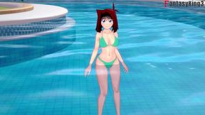 anzu mazaki (tea gardner) fucking hard on the pool - full - yu-gi-oh - thanks