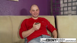 Busty brunette Layton receives an interracial dicking