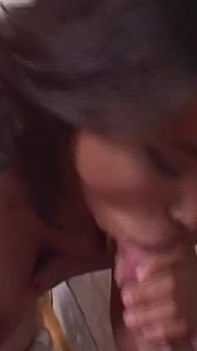 Drooling Cum Swap After Sloppy Pussy Licking Threesome