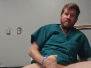 Hospital Sex - Taking Off My Scrubs and Rubbing Off
