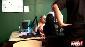 Sarah and Jane Reels In The Interviewer And Cop Partner