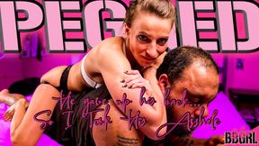 GoddessBBGRL Presents - FEMDOM JITSU - I take my slave's back, and his asshole.