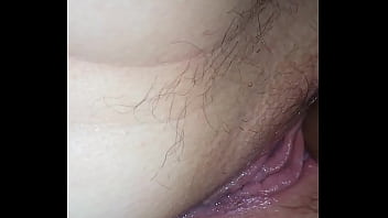 My wife&acute_s hairy pussy soaking wet while masturbating with satisfyer